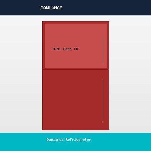 Dawlance Refrigerator 9191 Acce Coral Red